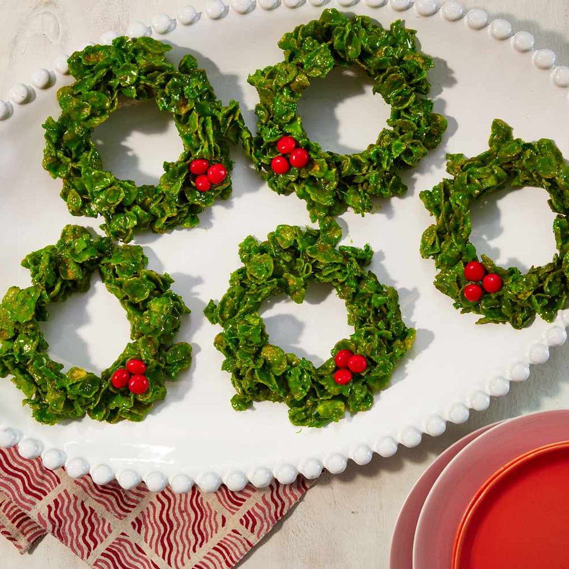 Cornflake Wreath Christmas Cookies