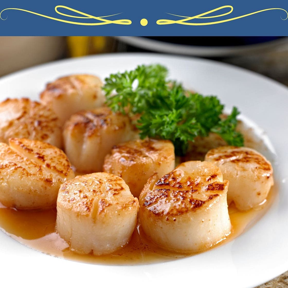 Easy Air Fryer Scallops with Lemon Garlic Herb Butter