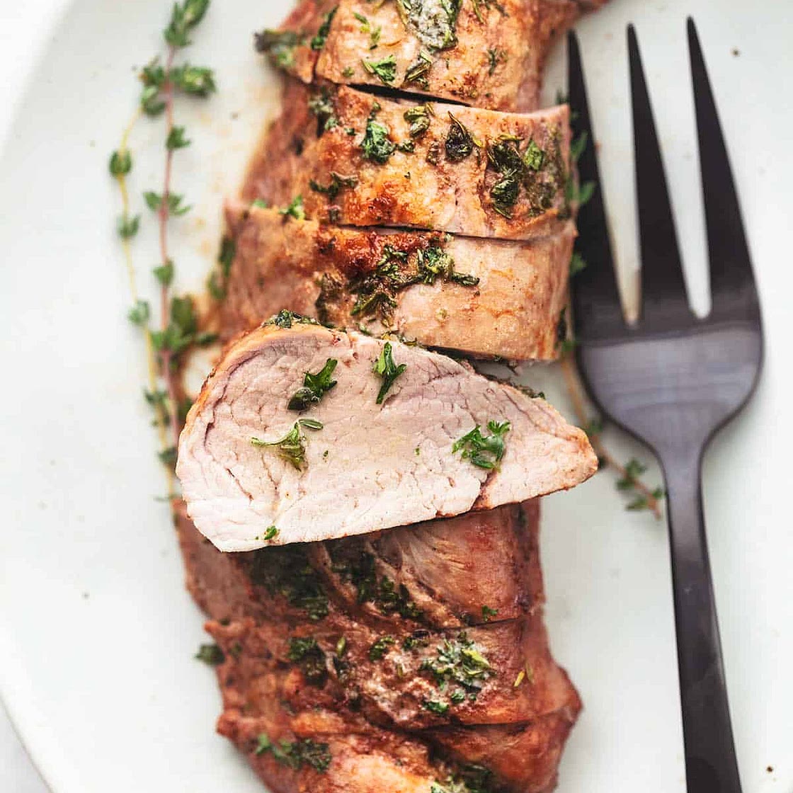 Garlic Butter Roasted Pork Tenderloin