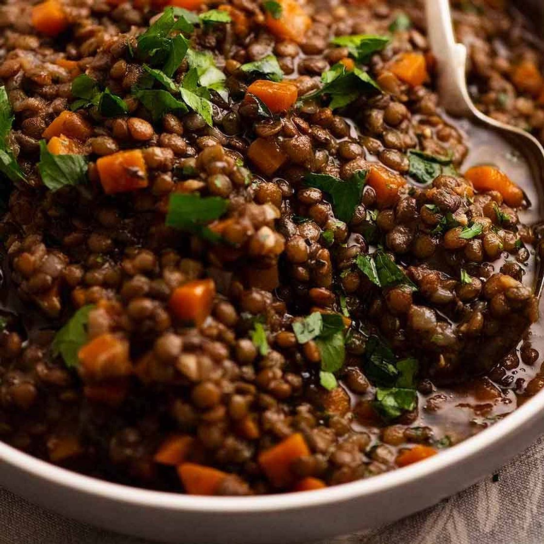 Lentil Ragout - French Puy lentil side dish
