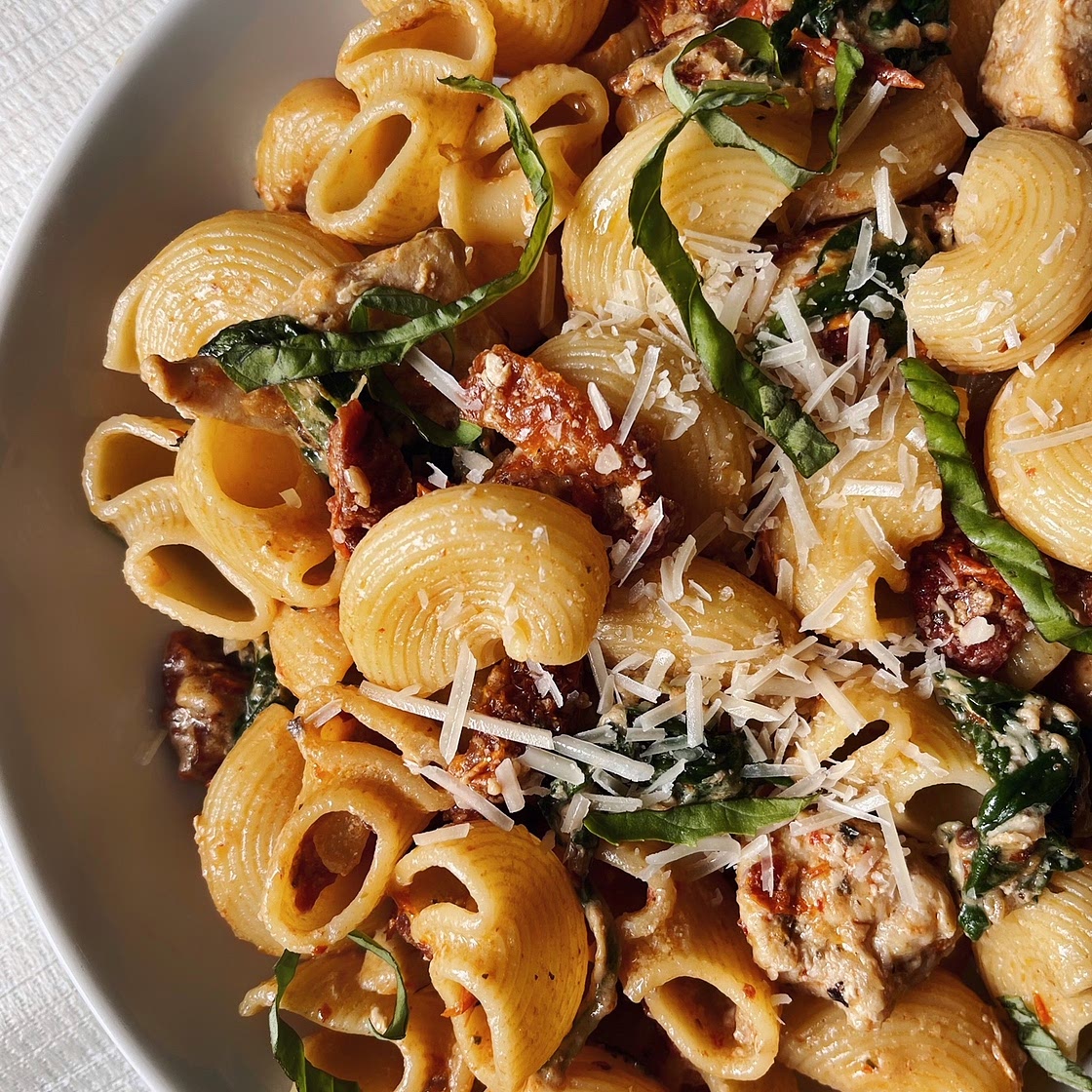 Creamy Sun Dried Tomato Pasta with Chicken