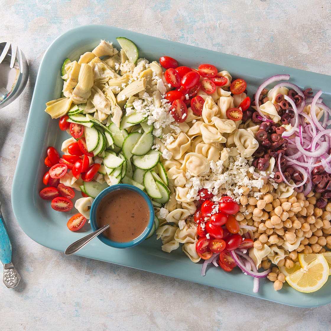 Chickpea-Tortellini Salad