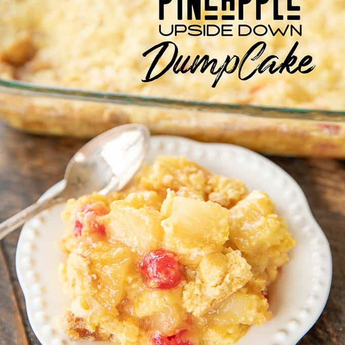 Pineapple Upside Down Dump Cake