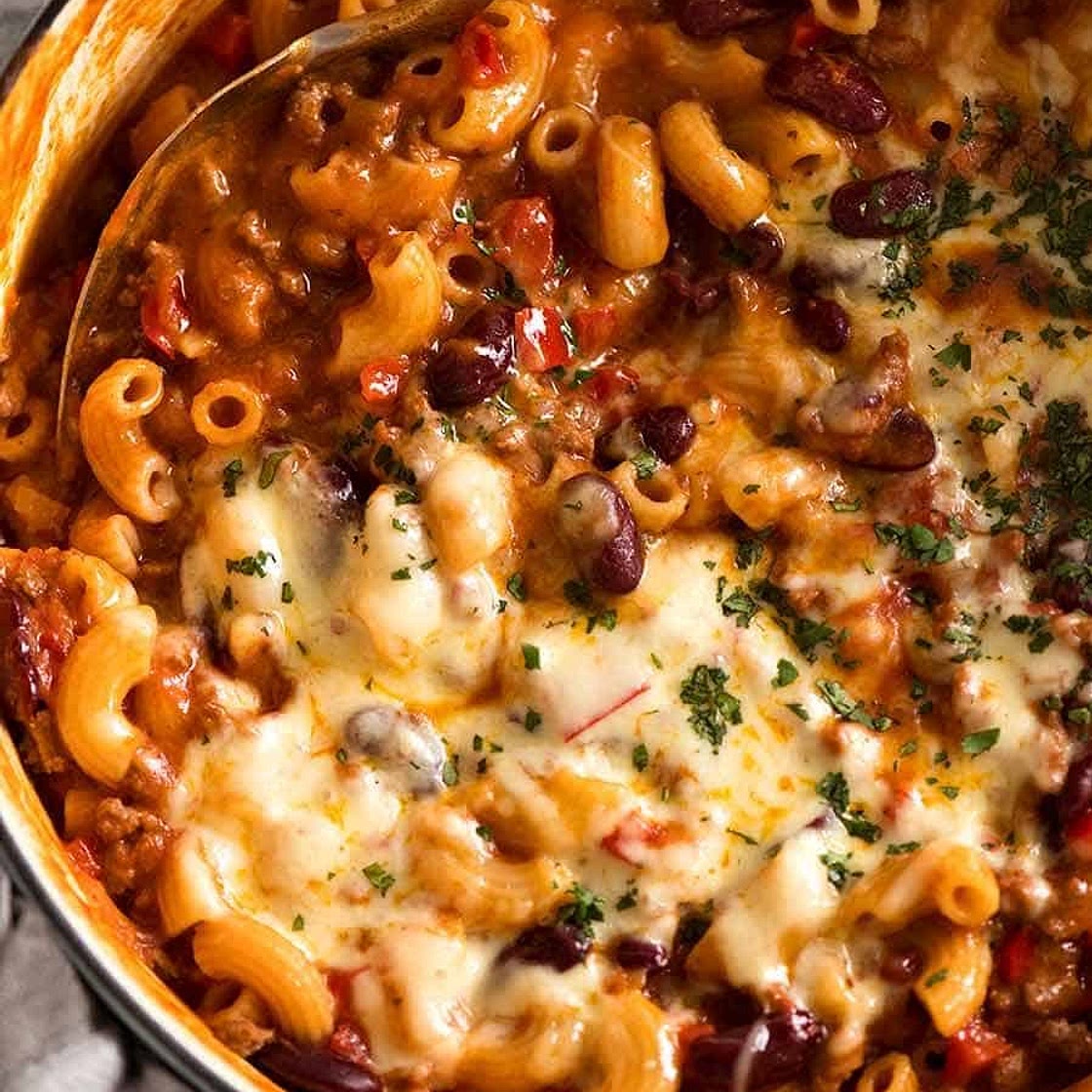 One Pot Chili Mac and Cheese