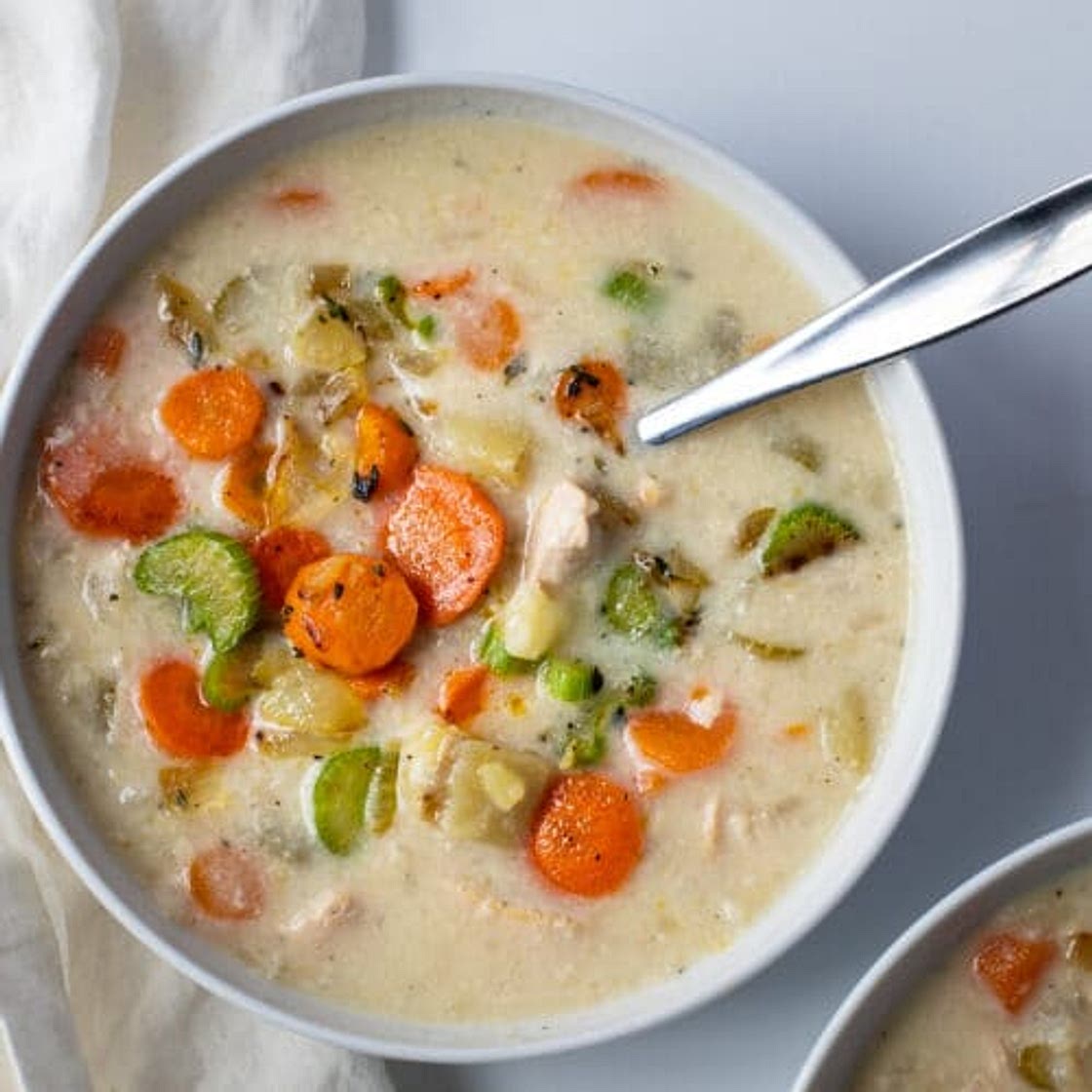Slow Cooker Cream of Chicken and Rice Soup