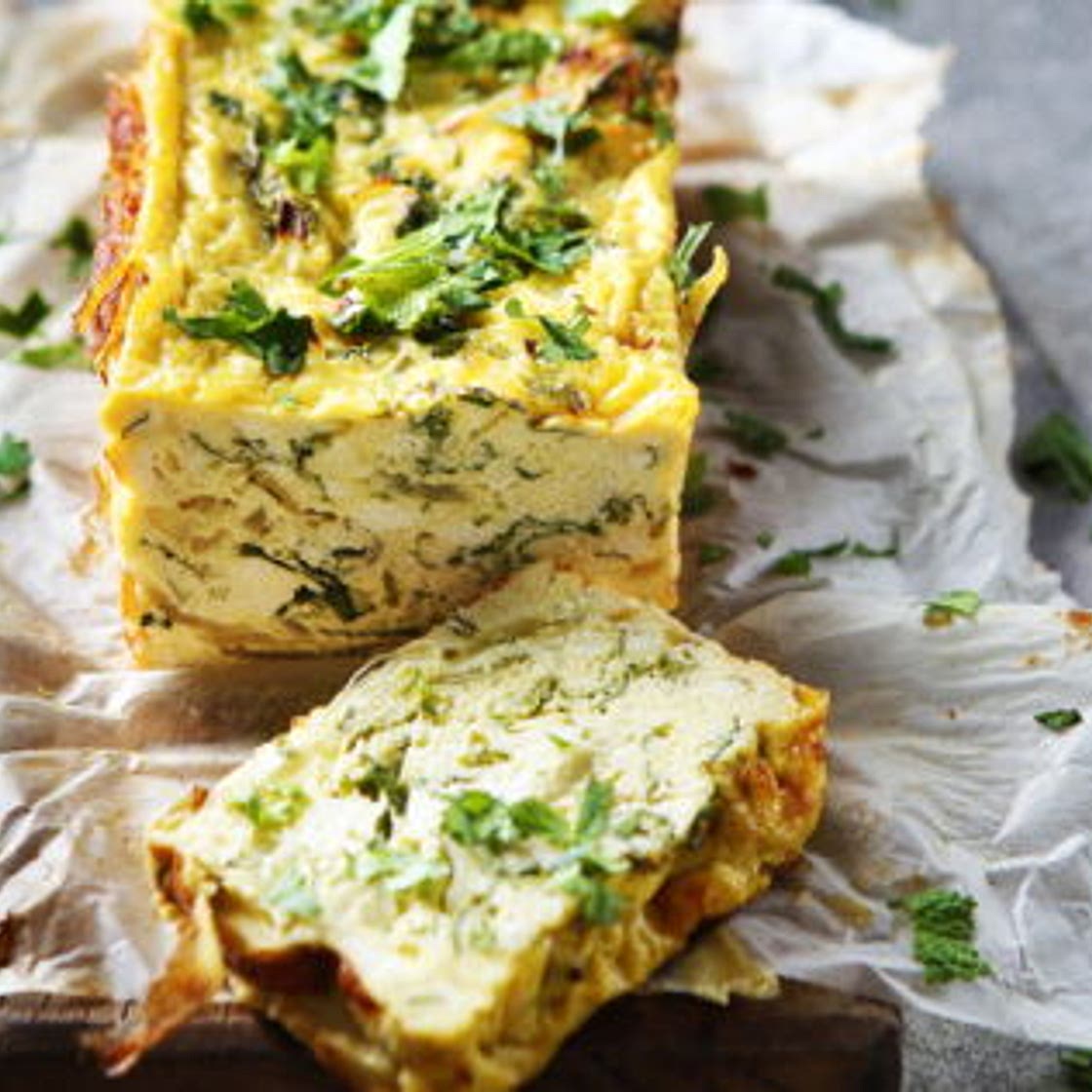 Flan aux herbes à la brousse et au parmesan