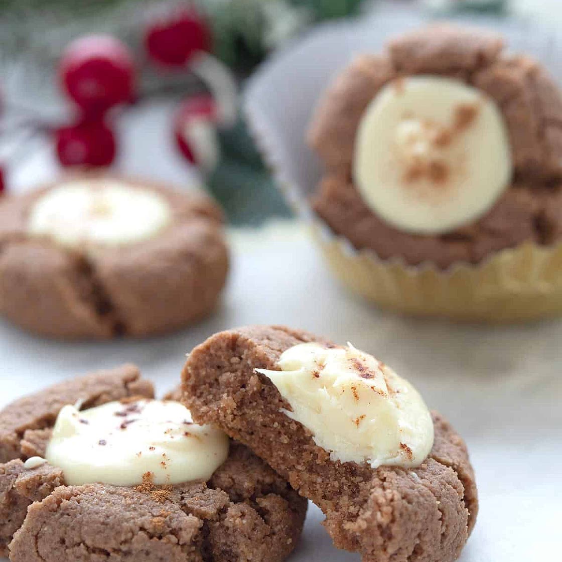 Keto Gingerbread Thumbprint Cookie Recipe