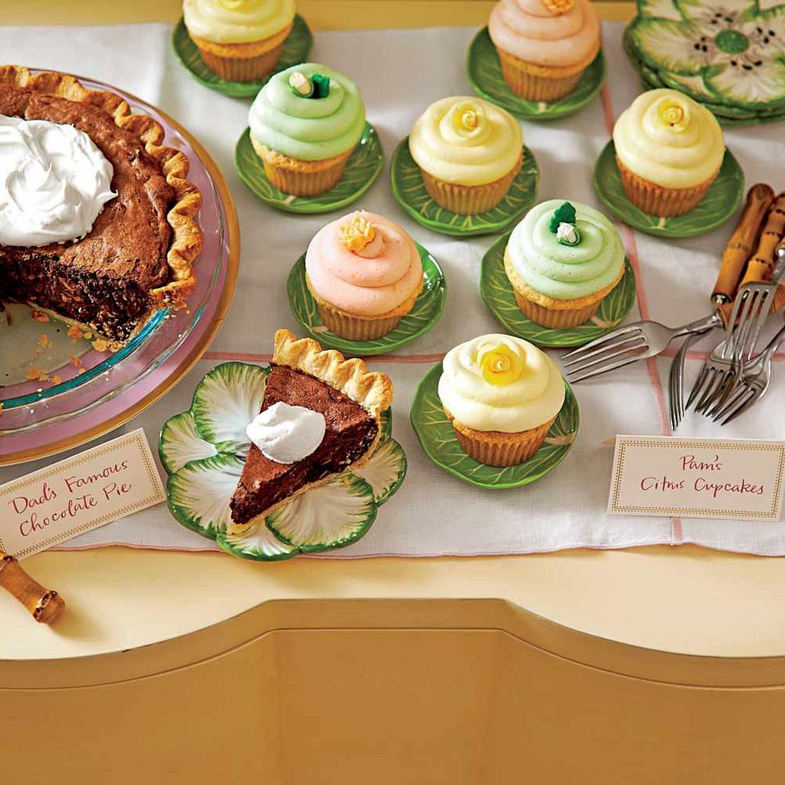 Lemon Sherbet Cupcakes with Buttercream Frosting (Pam's Citrus Cupcakes)