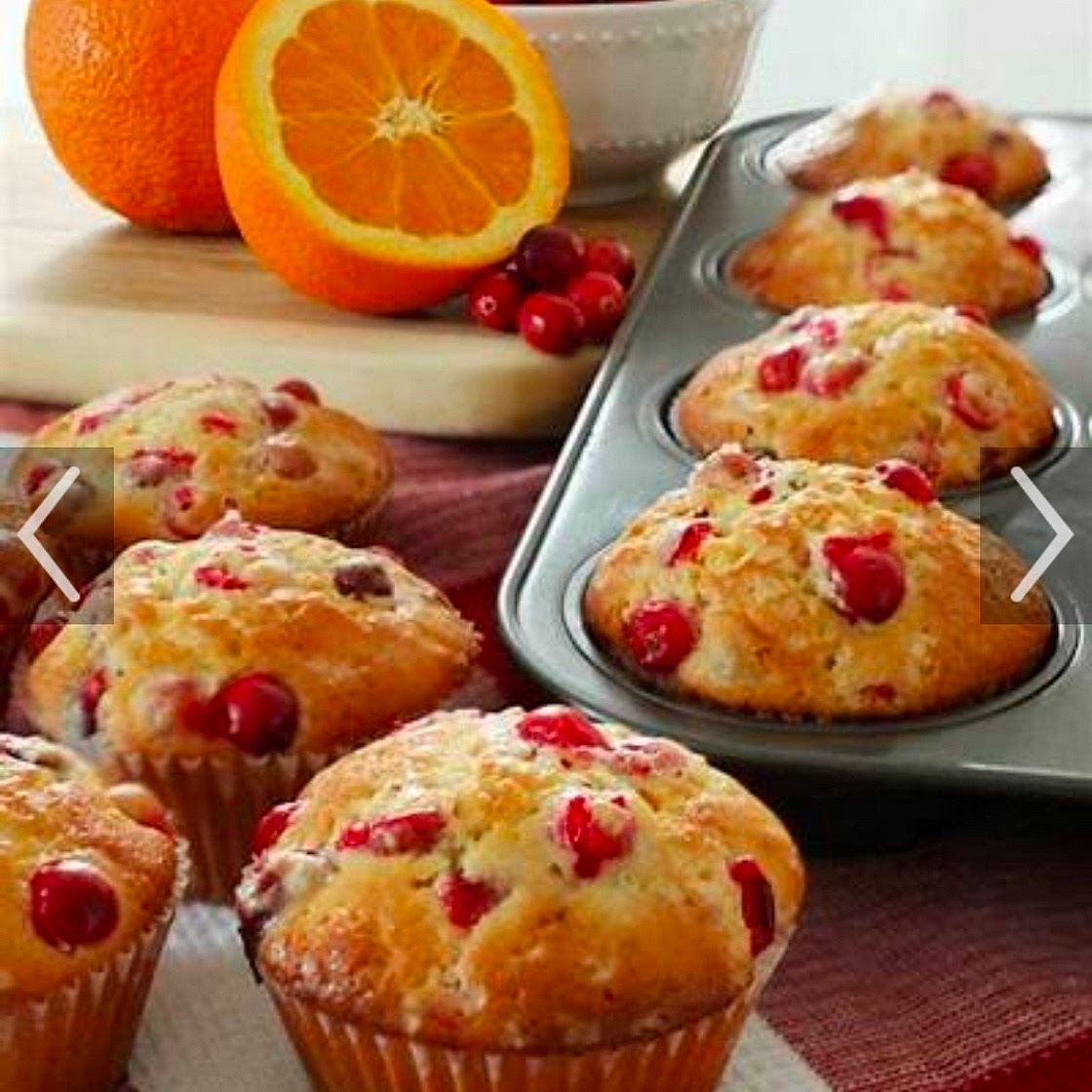 Moist Cranberry Orange Muffins