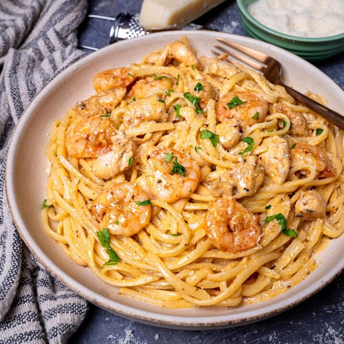 Cajun Chicken and Shrimp Pasta