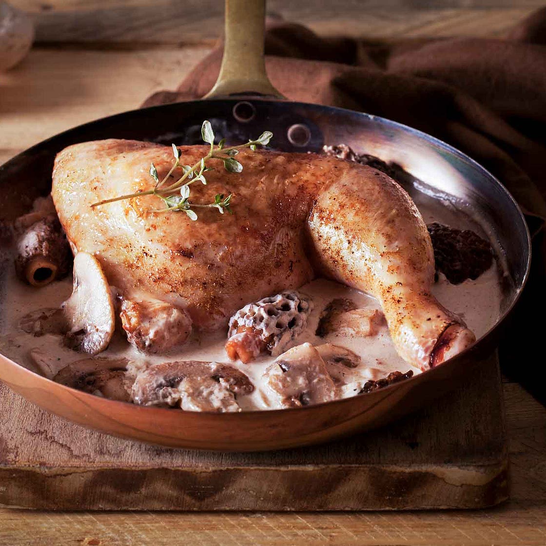 Poulet aux morilles