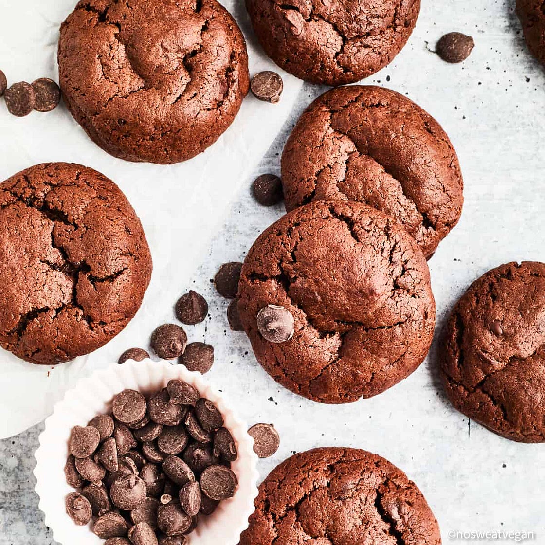 Vegan Double Chocolate Cookies
