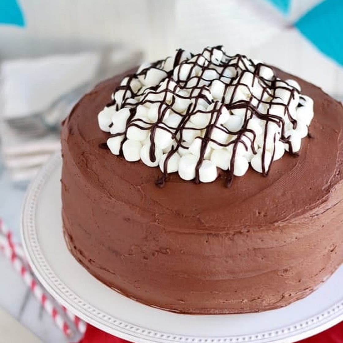 Chocolate Marshmallow Layer Cake