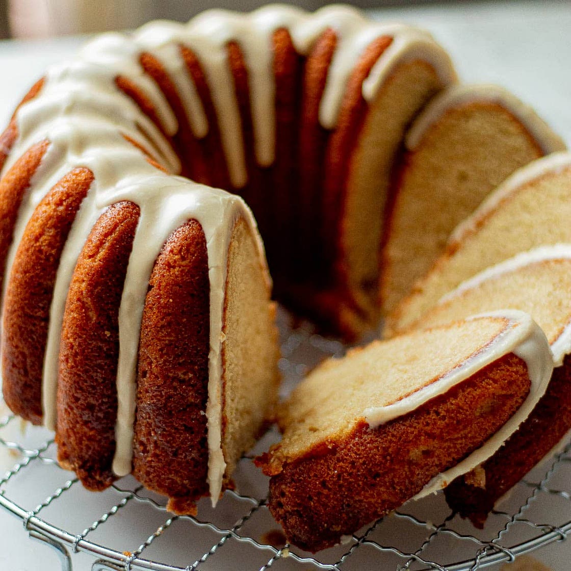 Rum Pound Cake Recipe with Brown Butter Rum Glaze