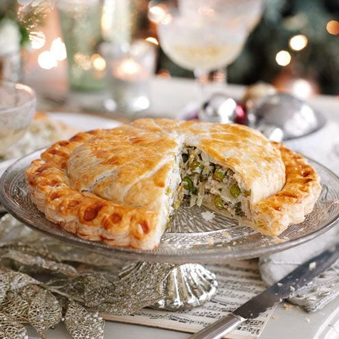 Vegetarian pea pithivier