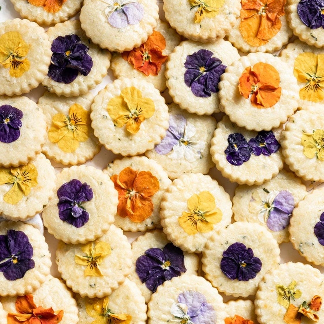Edible Flower Cookies