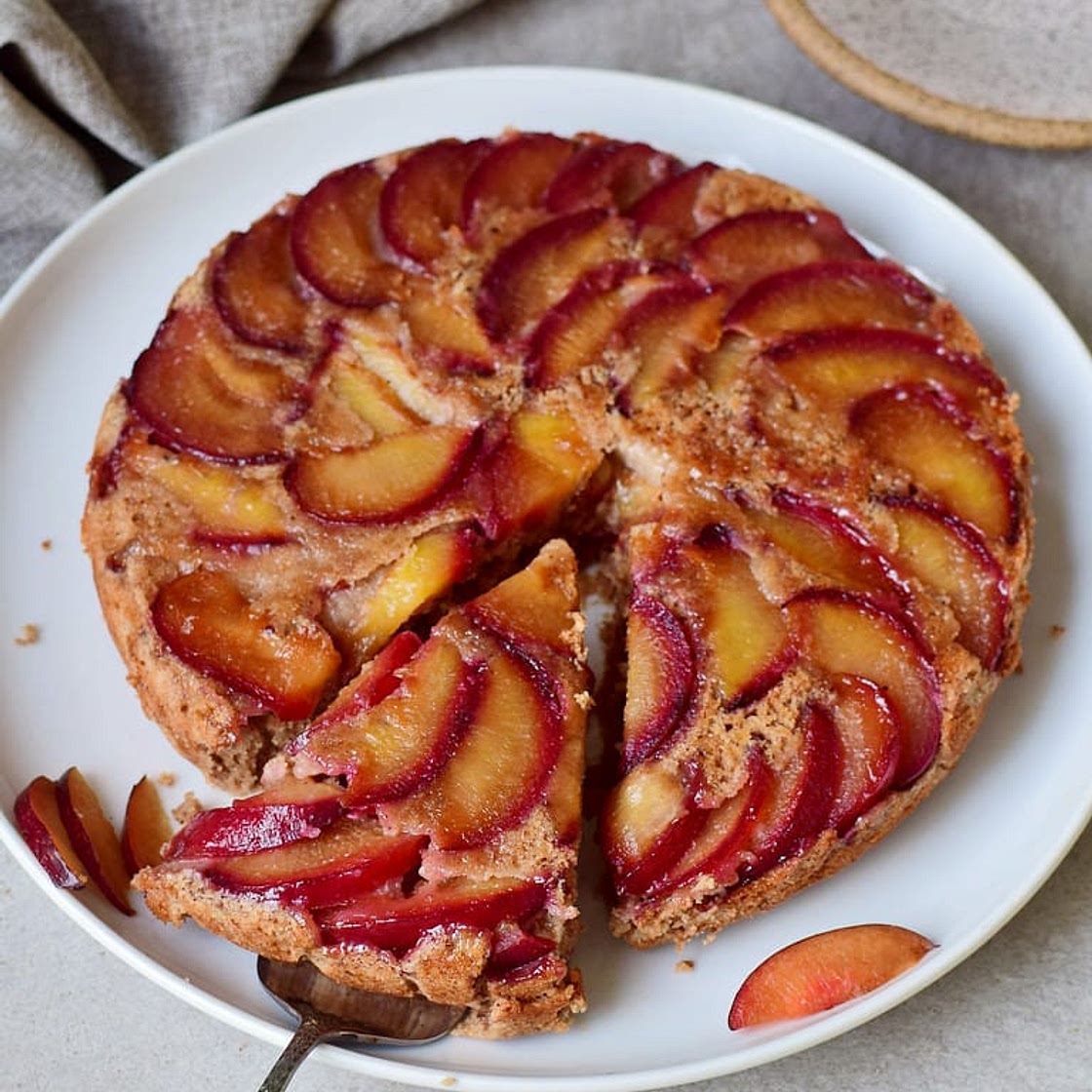Upside Down Plum Cake