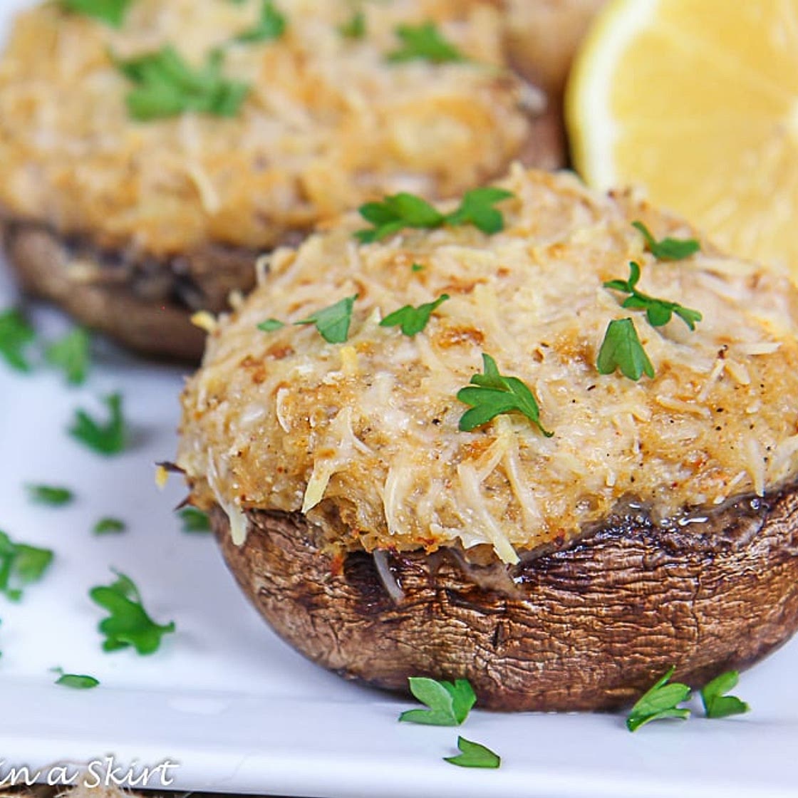 Healthy Crab Stuffed Portobello Mushrooms