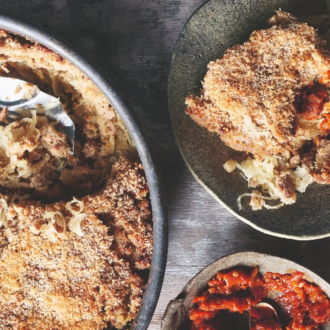 Recept: Zuurkoolpie met Indisch gehakt