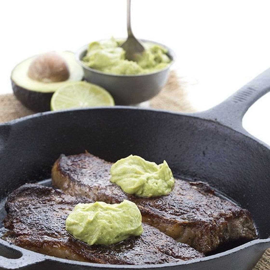 Chili Rubbed Steak with Avocado Crema