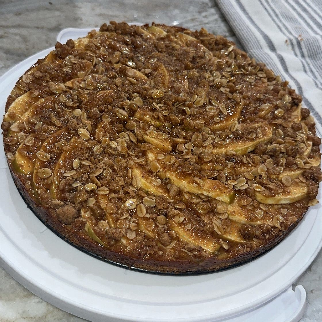 Caramel Apple Crumble Cheesecake Recipe by Tasty