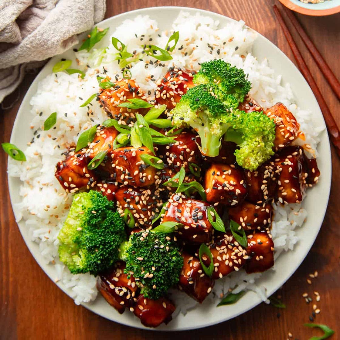 Crispy Baked Teriyaki Tofu