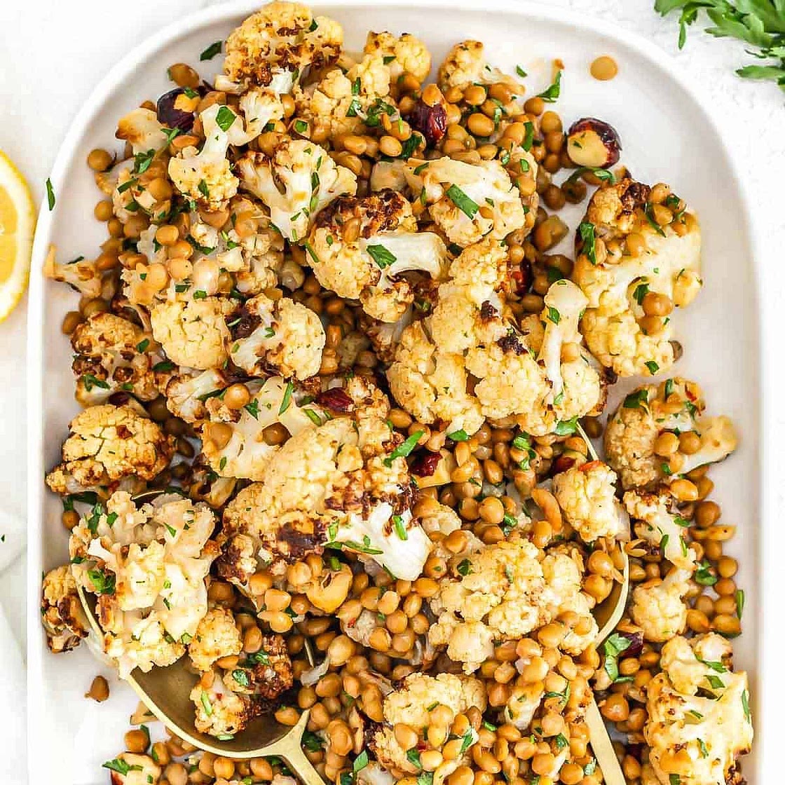 Cauliflower Lentil Salad