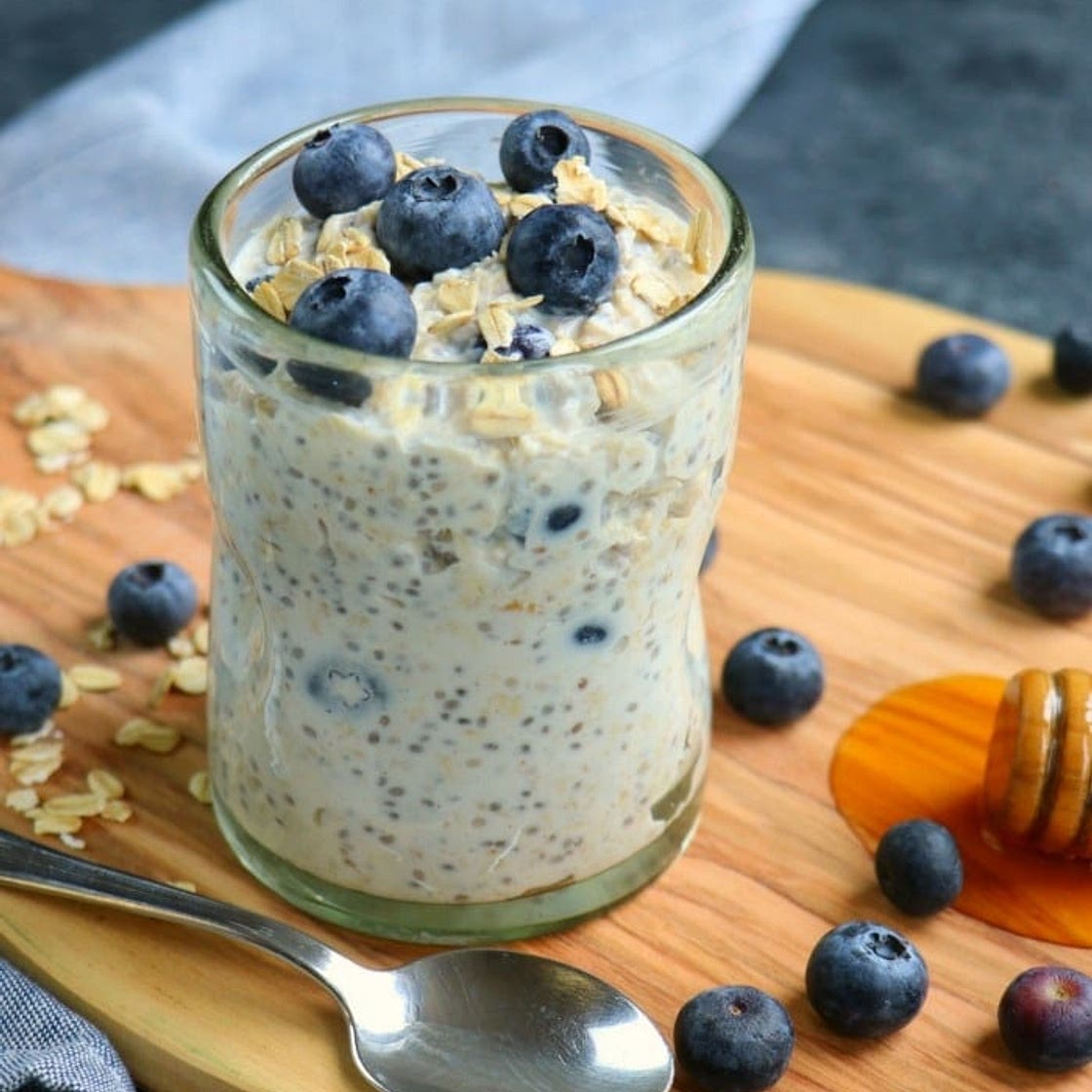 Greek Yogurt Blueberry Overnight Oats
