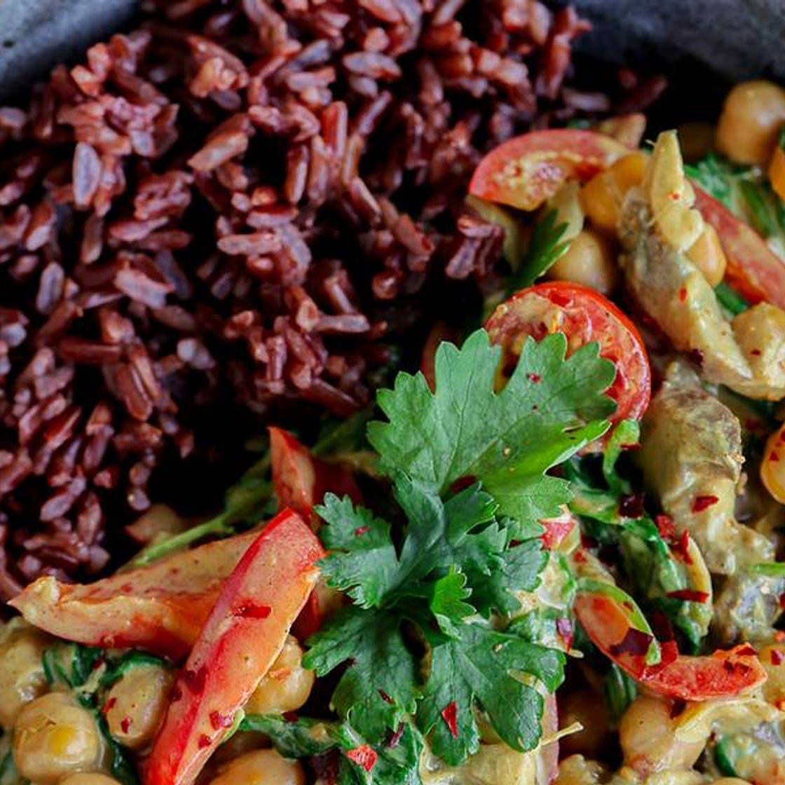 Mushroom & Chickpea Coconut Curry