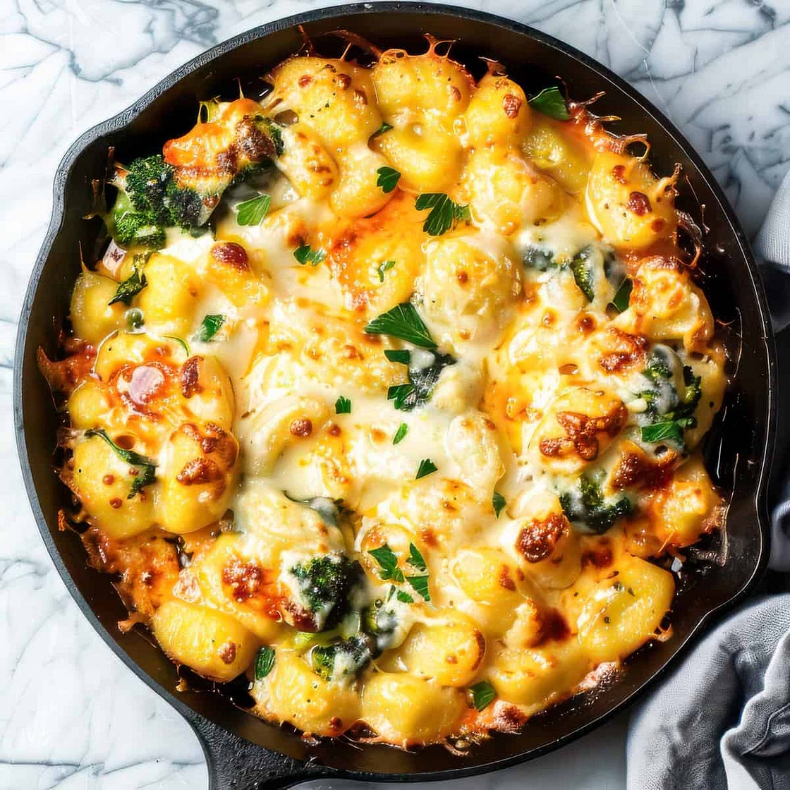 30 Minute One Pan Broccoli Gnocchi