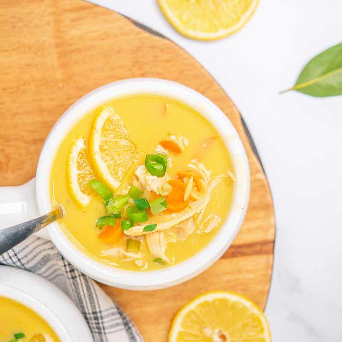 Authentic Greek Chicken Lemon Orzo Soup (Avgolemono)
