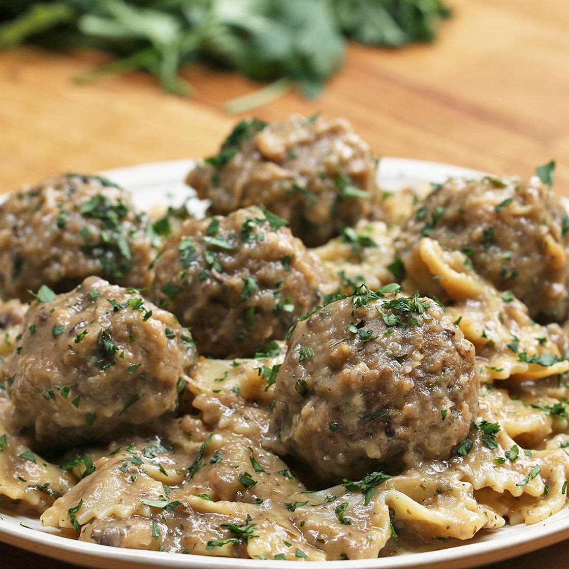 One-Pot Vegan Swedish "Meatball" Pasta Recipe by Tasty
