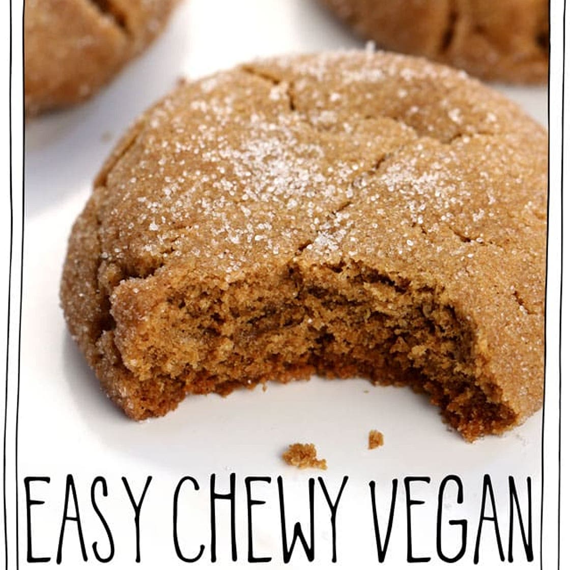 Easy Chewy Vegan Molasses cookies