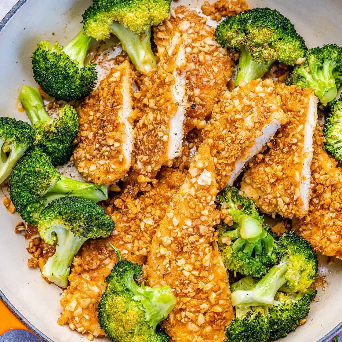 Almond Crusted Crispy Chicken Breast