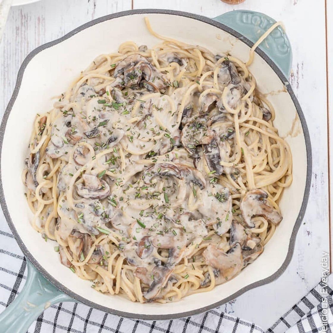 Vegan One Pot Creamy Mushroom Pasta Recipe