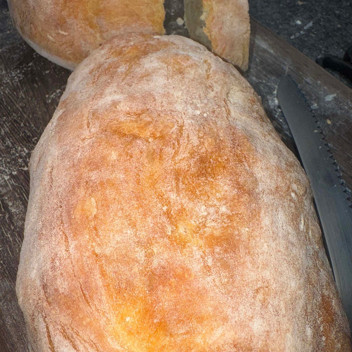 No Knead Ciabatta Loaf