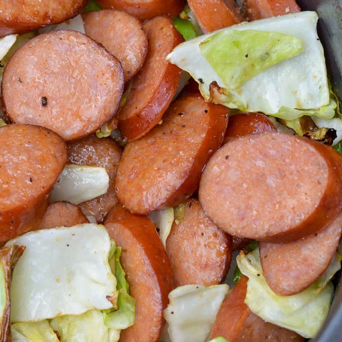 Air Fryer Cabbage and Sausage Recipe