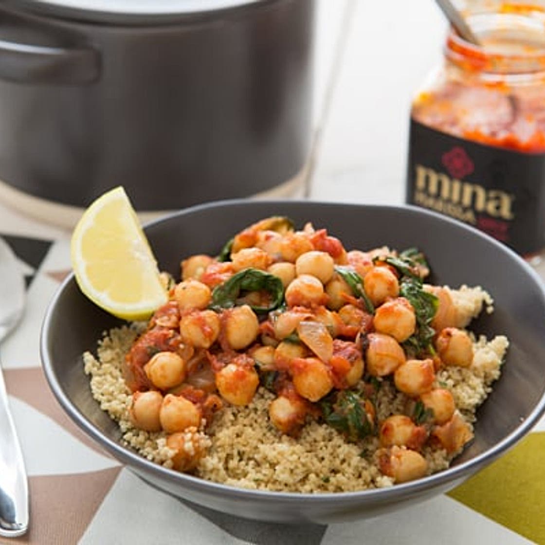 Spicy Chickpea and Spinach Stew