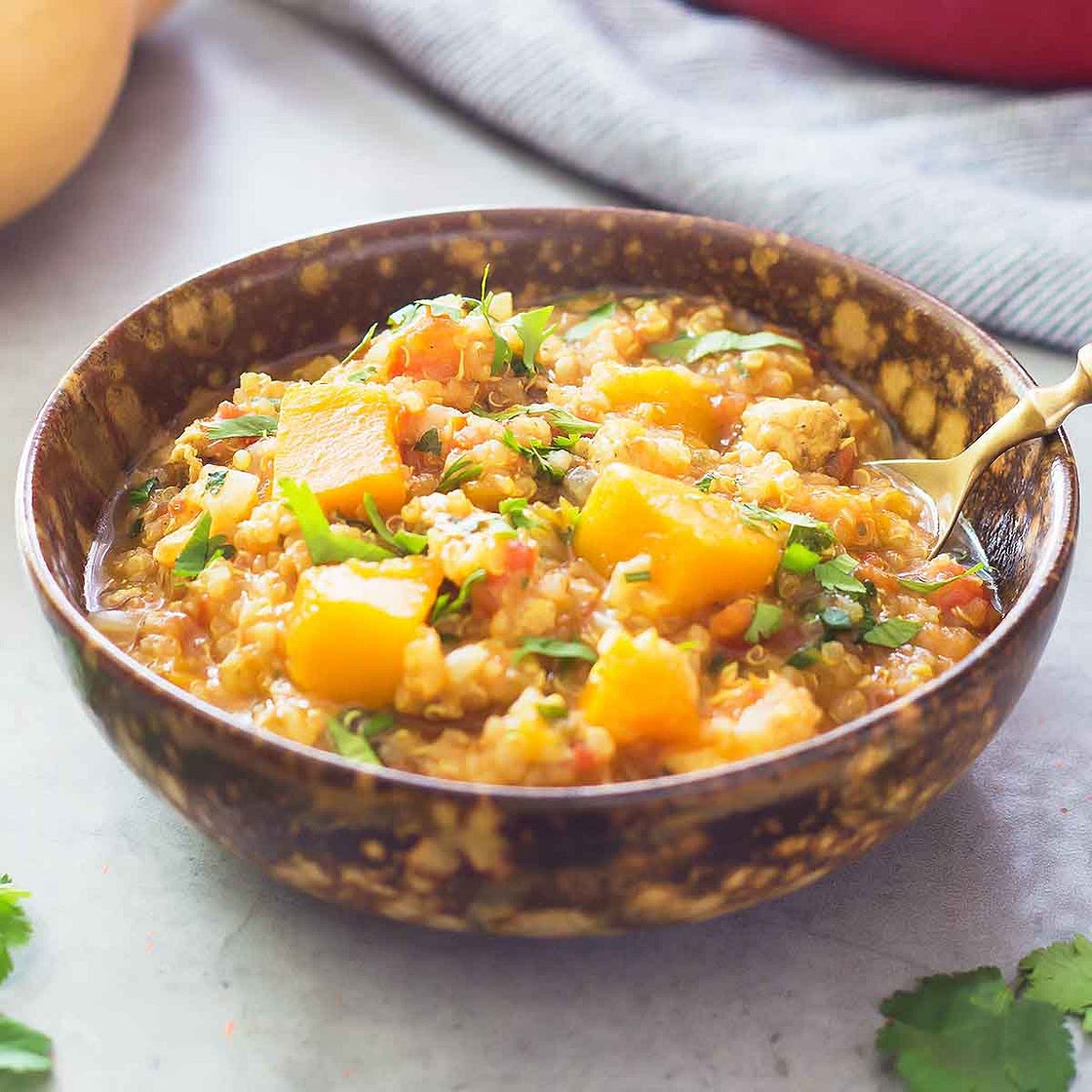 Butternut Squash Chicken Stew - Slow Cooker, Instant Pot, or Stovetop