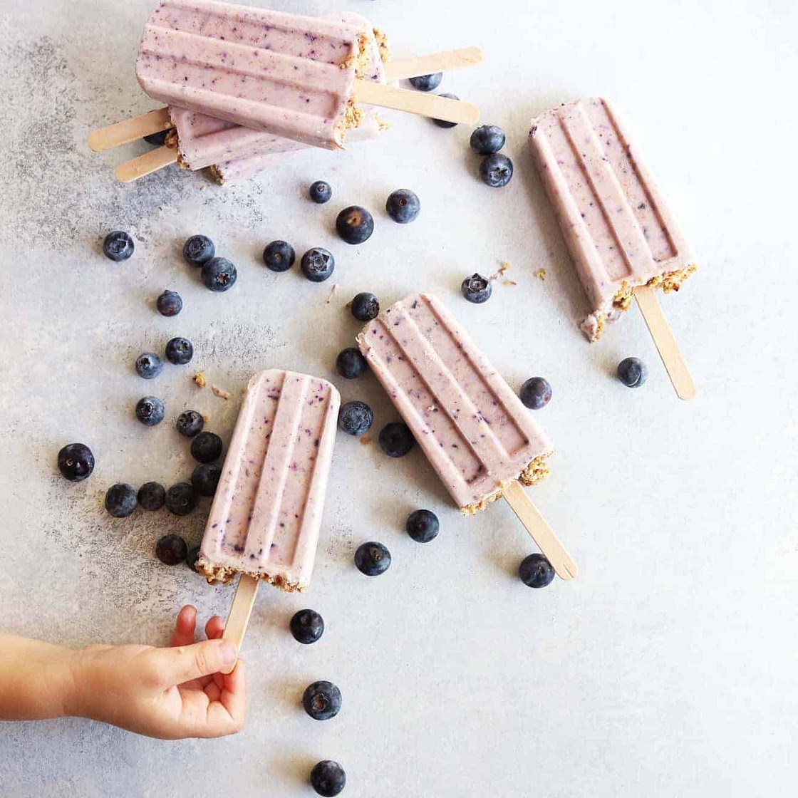 Blueberry Parfait Popsicles