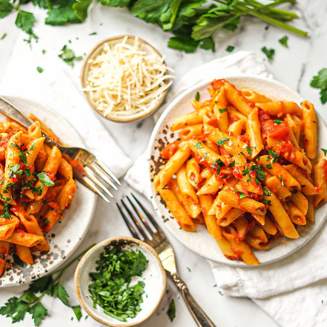 Penne all'Arrabbiata (15 mins)