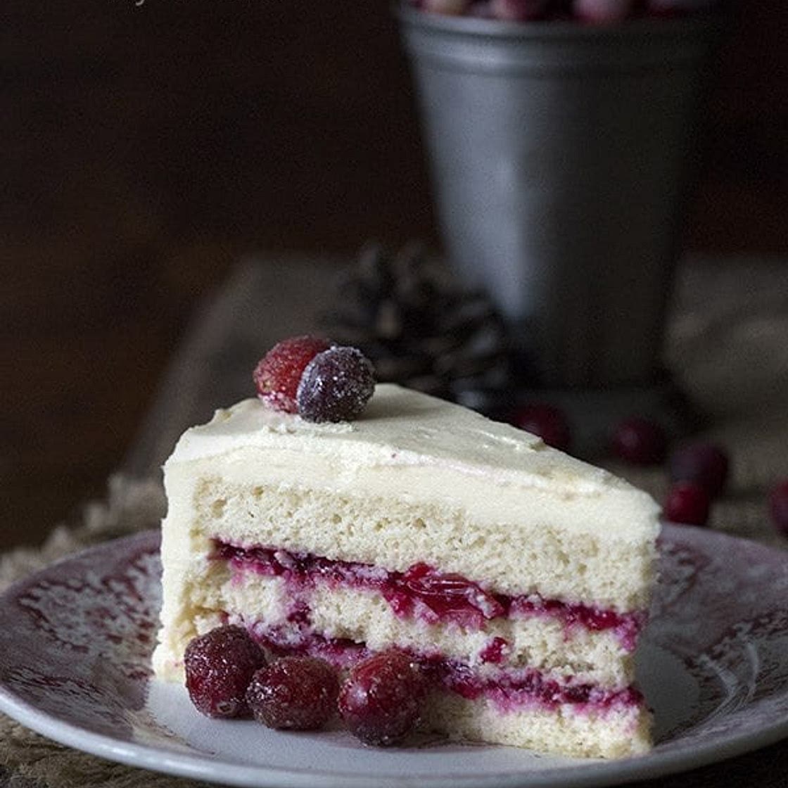 Cranberry White Chocolate Layer Cake
