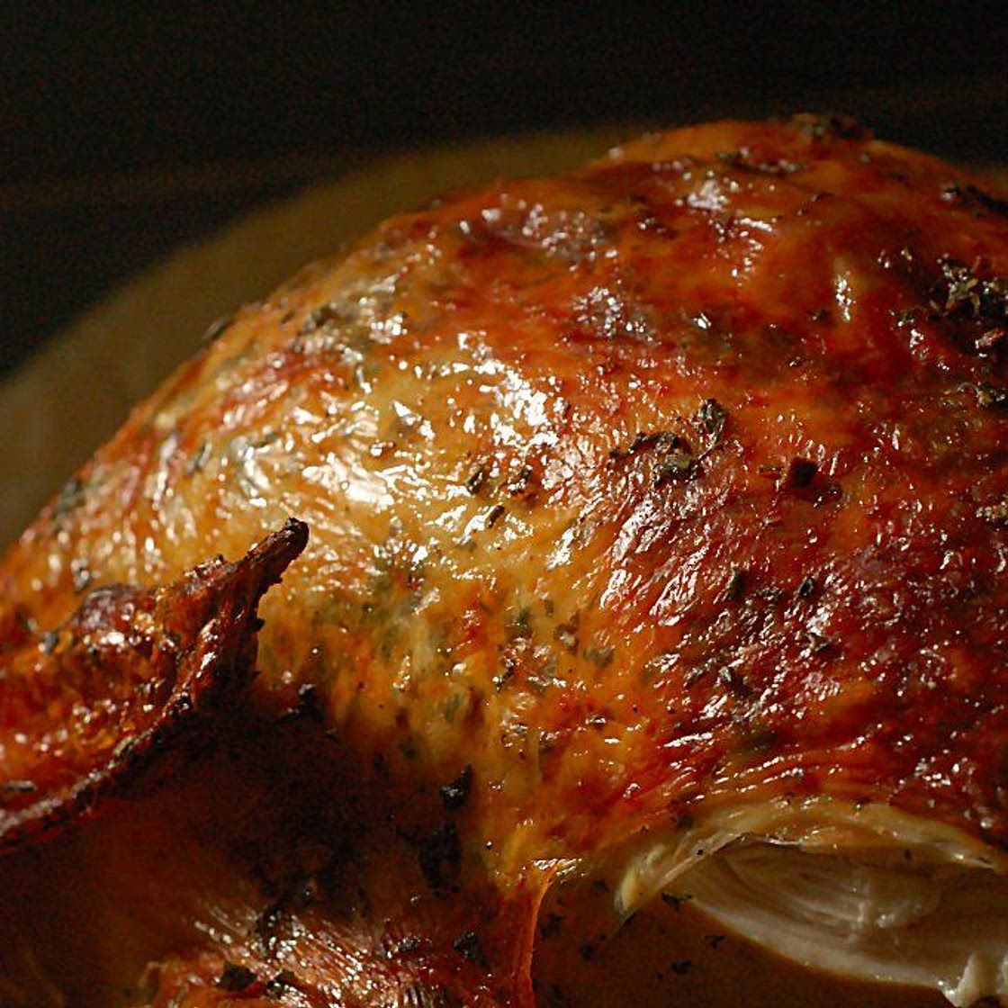 Apple-Brined Turkey With Garlic Herb Butter