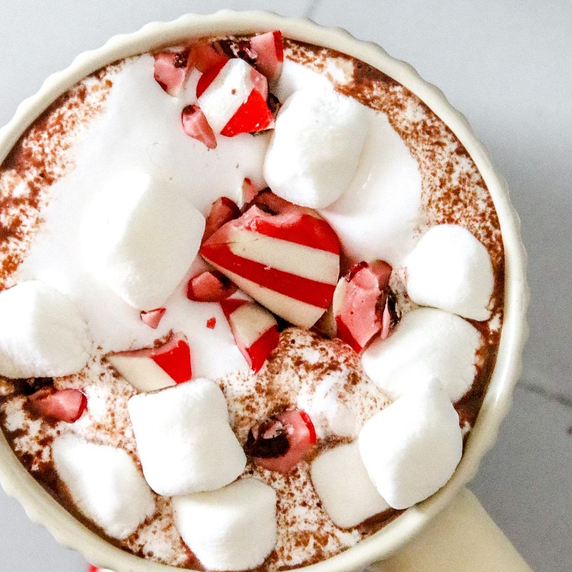 Candy Cane Peppermint Hot Chocolate in 10 Minutes