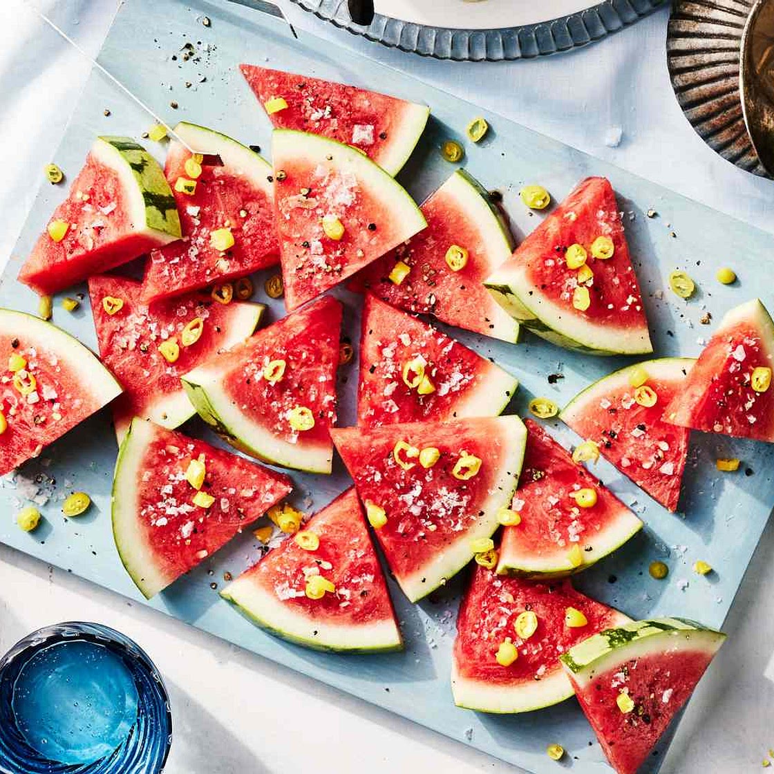 Pepper Sauce Watermelon Wedges