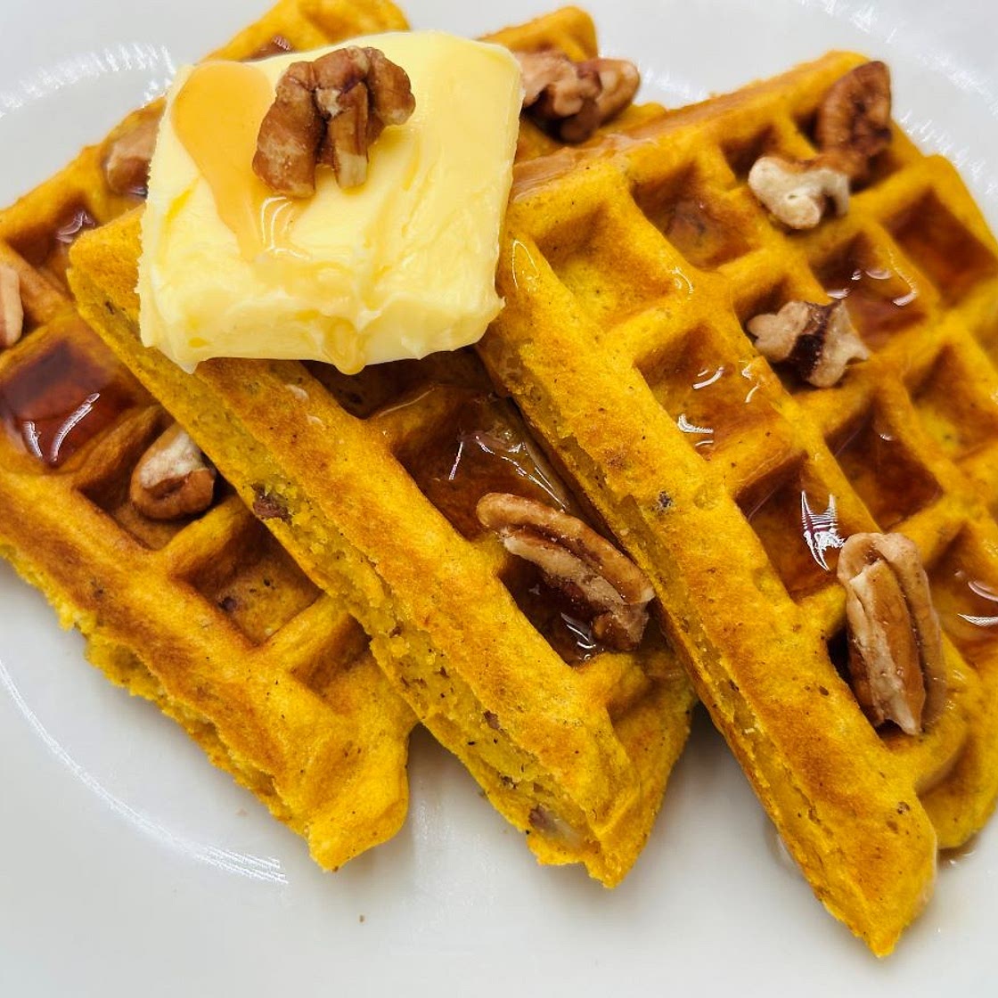 Pumpkin Pecan Waffles
