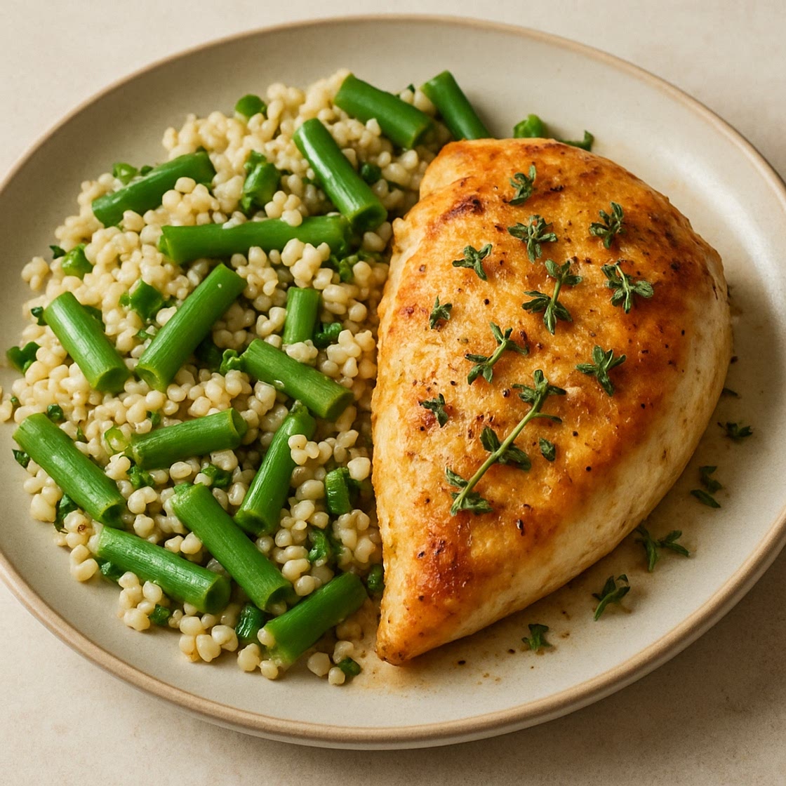 Chicken Thyme with Green Bean Couscous