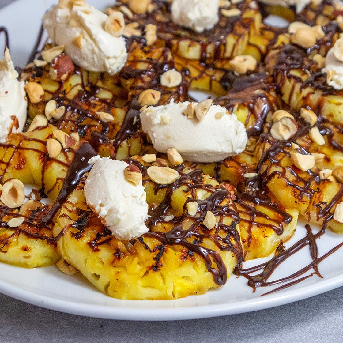 Chocolate Hazelnut Grilled Pineapple