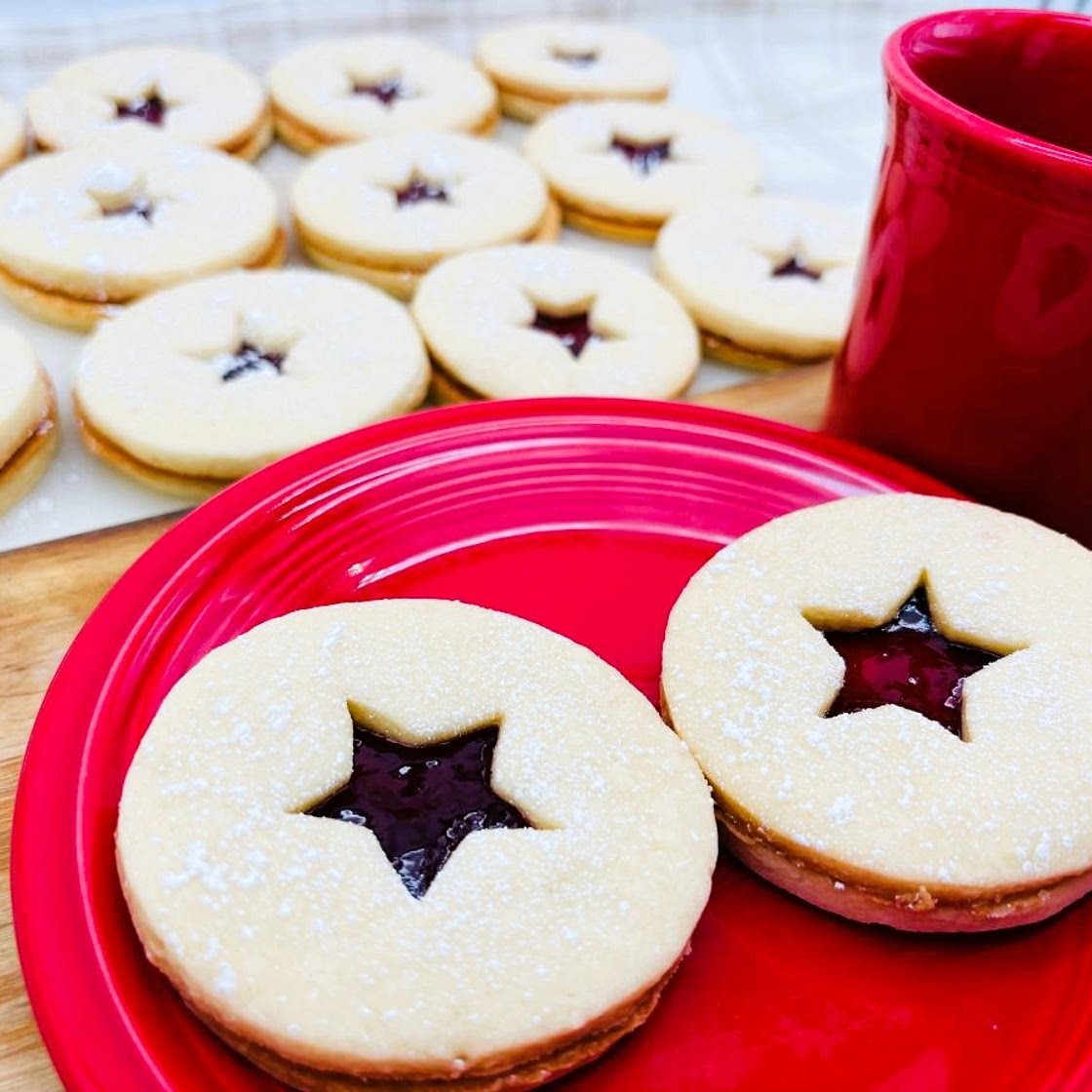 Raspberry Linzer Cookies