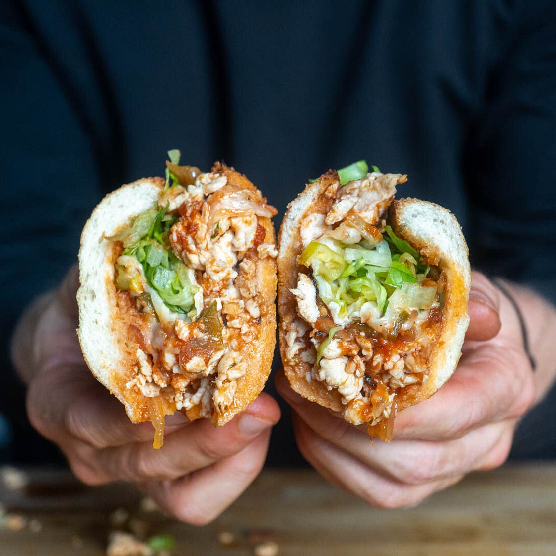 Chopped Chicken Pizza Sub — Ethan